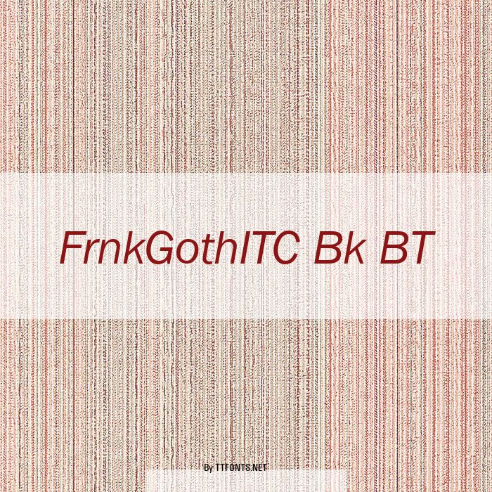 FrnkGothITC Bk BT example